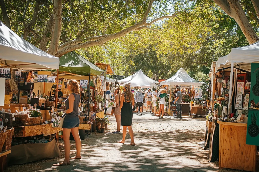 Local community food and craft market in Hervey Bay